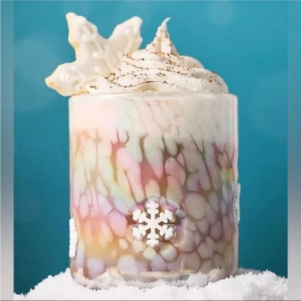 Anthropologie Snowflake Icon  Juice Glass